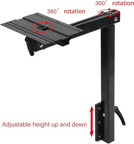 Miniatura 9 de Zooke Adjustable Metal Desk Legs, Office Table Furniture Leg Set, Black Heavy Duty Removable 360° Rotation Oxidized Lightweight Easy Operation for