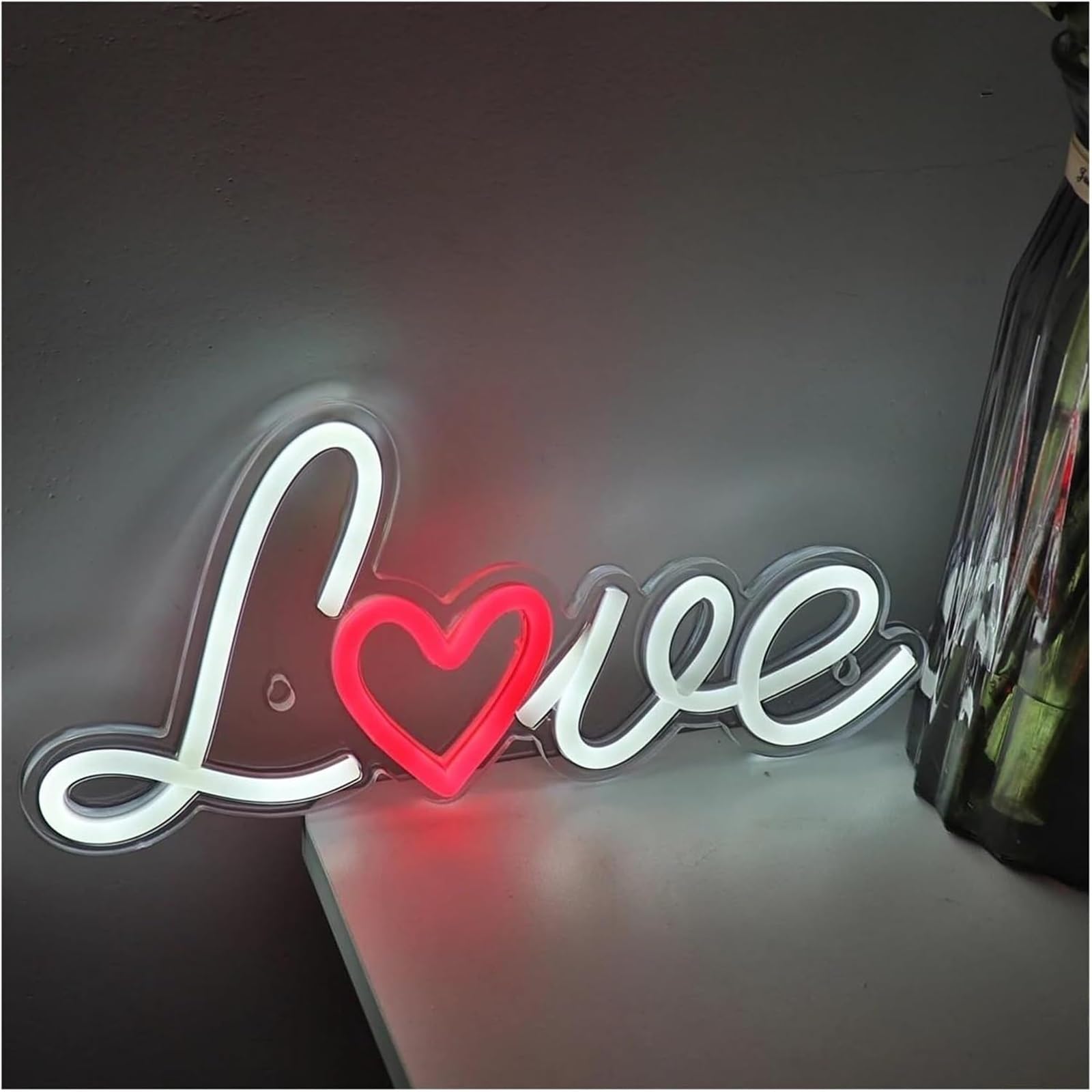 Per lampada al neon Lettera Amore LED Parete Design dimmerabile per interruttore di alimentazione 29,5 cm × 12