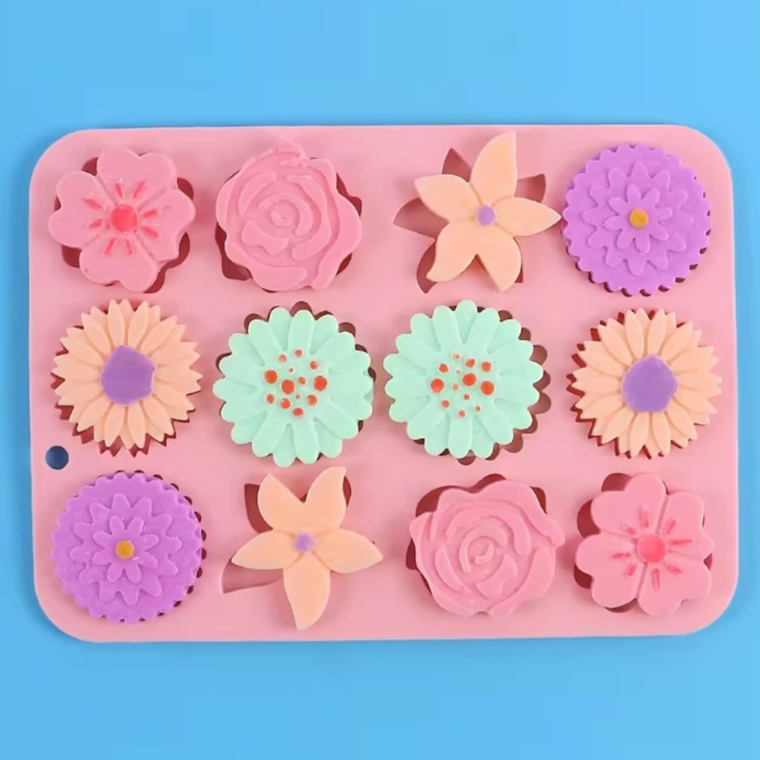 MoldBerry Bubble Candle Mold Silicone | 3D Cube 4-in-1 Candle Mould for Soy Wax & Decorative Candles | Flexible Reusable Silicone Mold for Candle Making, Resin & DIY Crafts (Pack of 1) 3