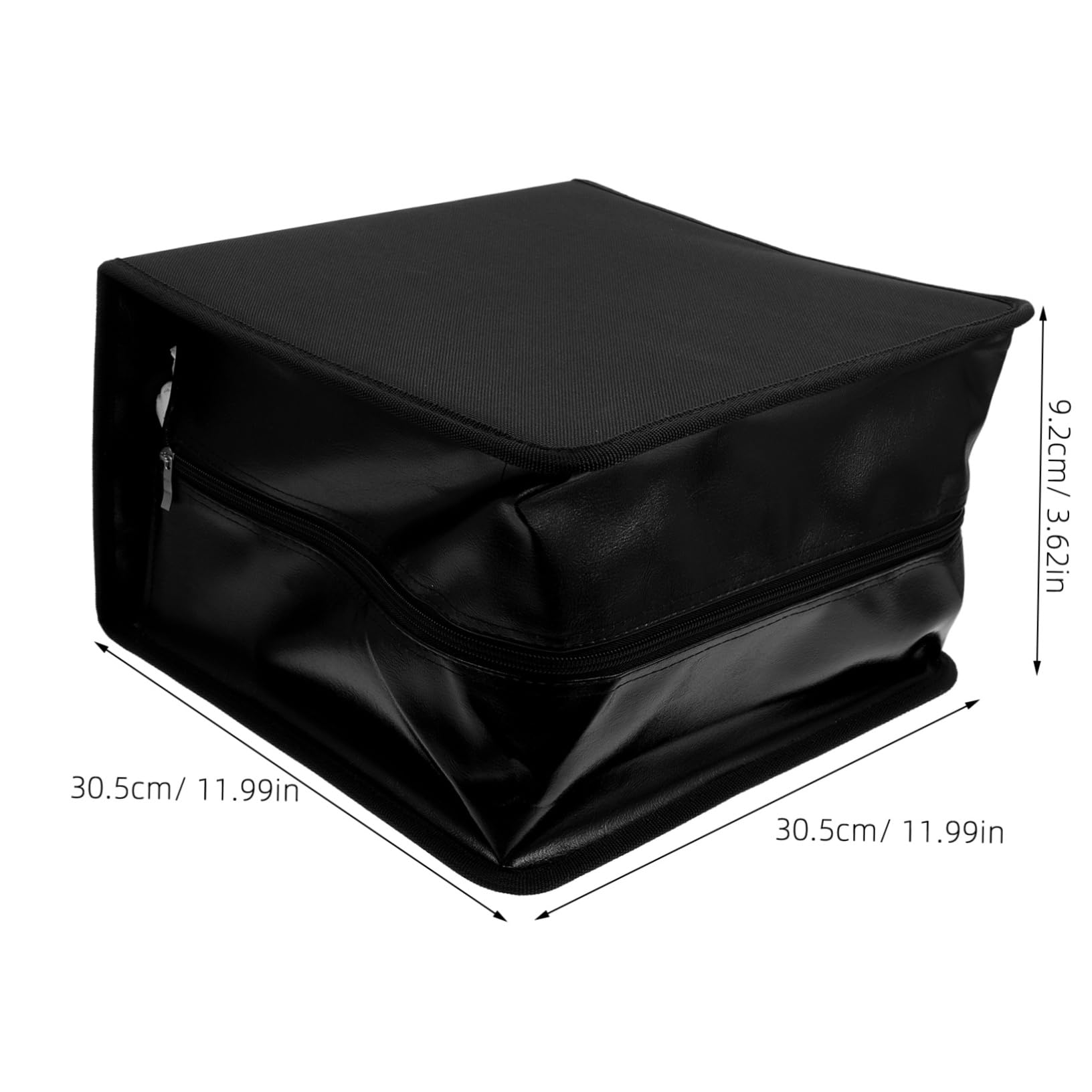 Mikinona CD Case Holder Capacity PU Leather Organizer with Handle Large CD Storage Binder for Home Car Office Travel Stylish Black Disc Wallet