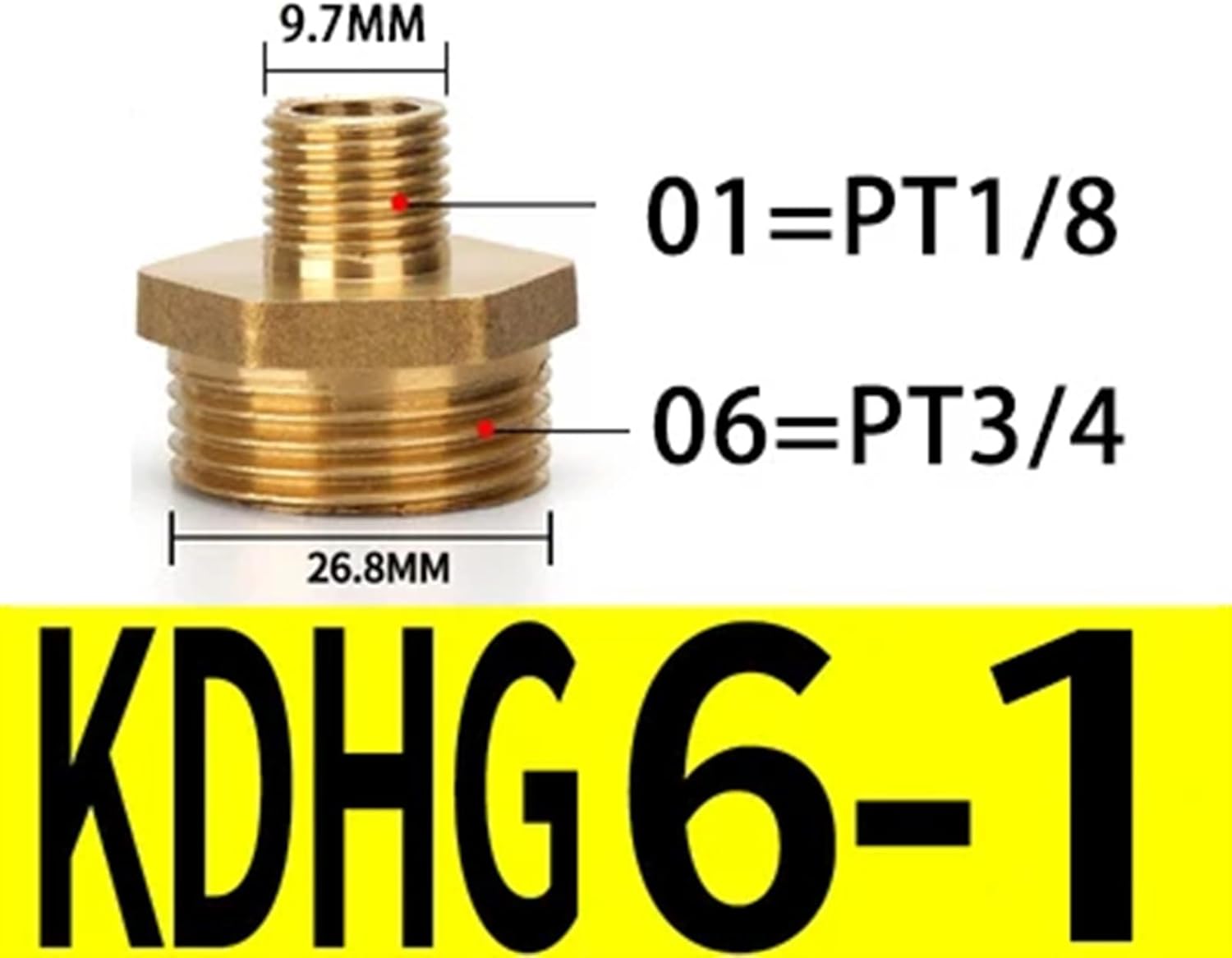 Brass Tube Fitting Quick Fit Adapter Male Thread 1/8" 1/4" 3/8" 1/2" 3/4" 1" Standard Pipe Thread Fitting Coupler Fitting Water & Air Fitting(KDH6-1)