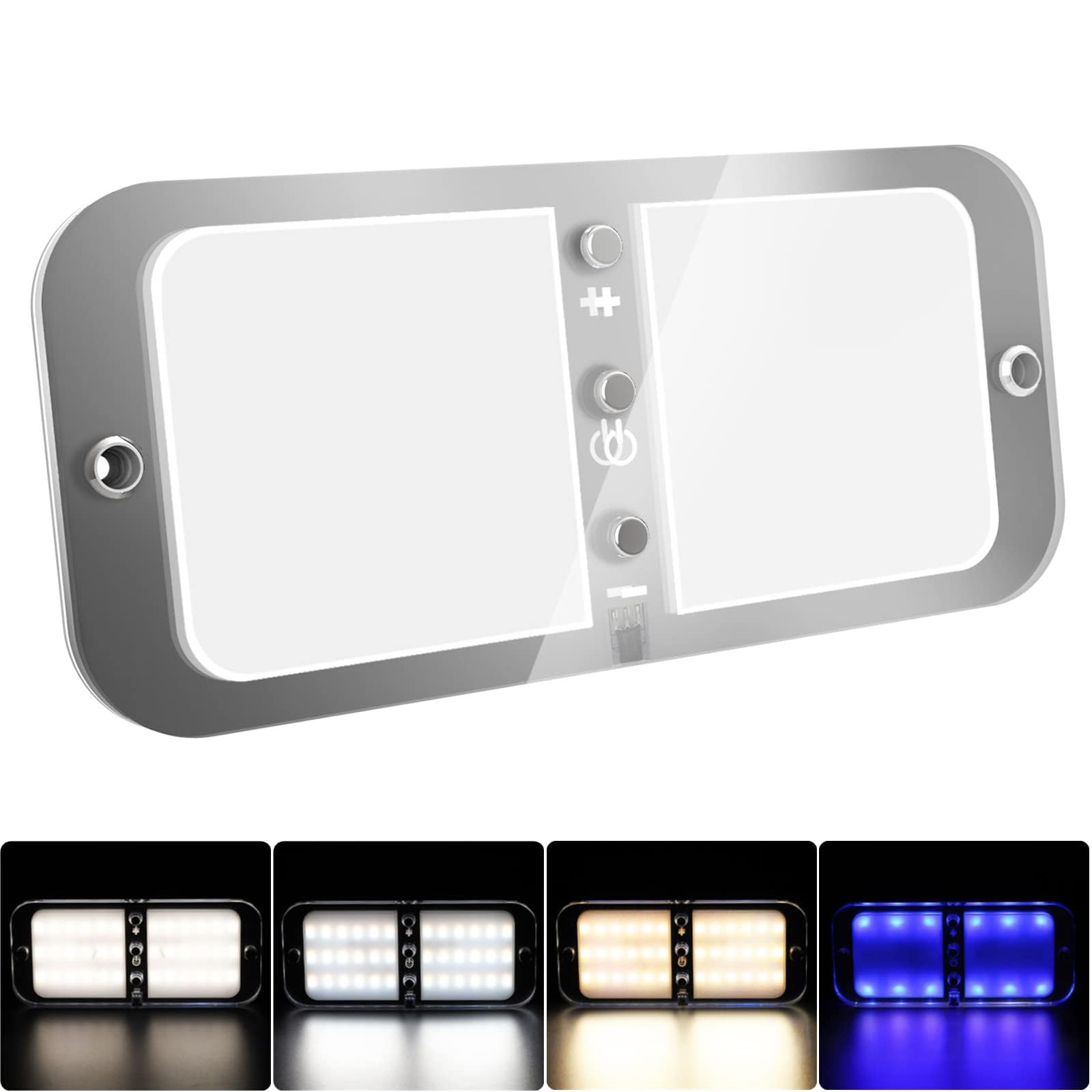 Plafón LED 12V interior para techo de remolques, furgonetas y caravanas 7
