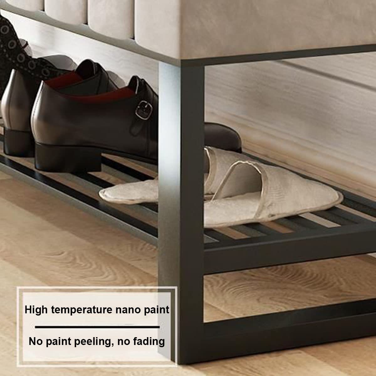 Panca Contenitore, Panca portascarpe da Ingresso, Sgabello Imbottito, Sgabello portascarpe di Alta qualità per corridoio, con Seduta Imbottita, per Camera da Letto, Soggiorno, corridoio