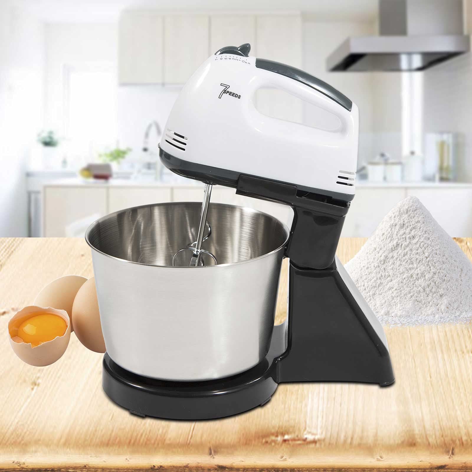 Robot da cucina, impastatrice a 7 velocità, frullatore per torte con 2 bacchette, in acciaio inox, 1,7 l, agitatore da cucina, per verdure, insalata, burro, pasta, panna, uova