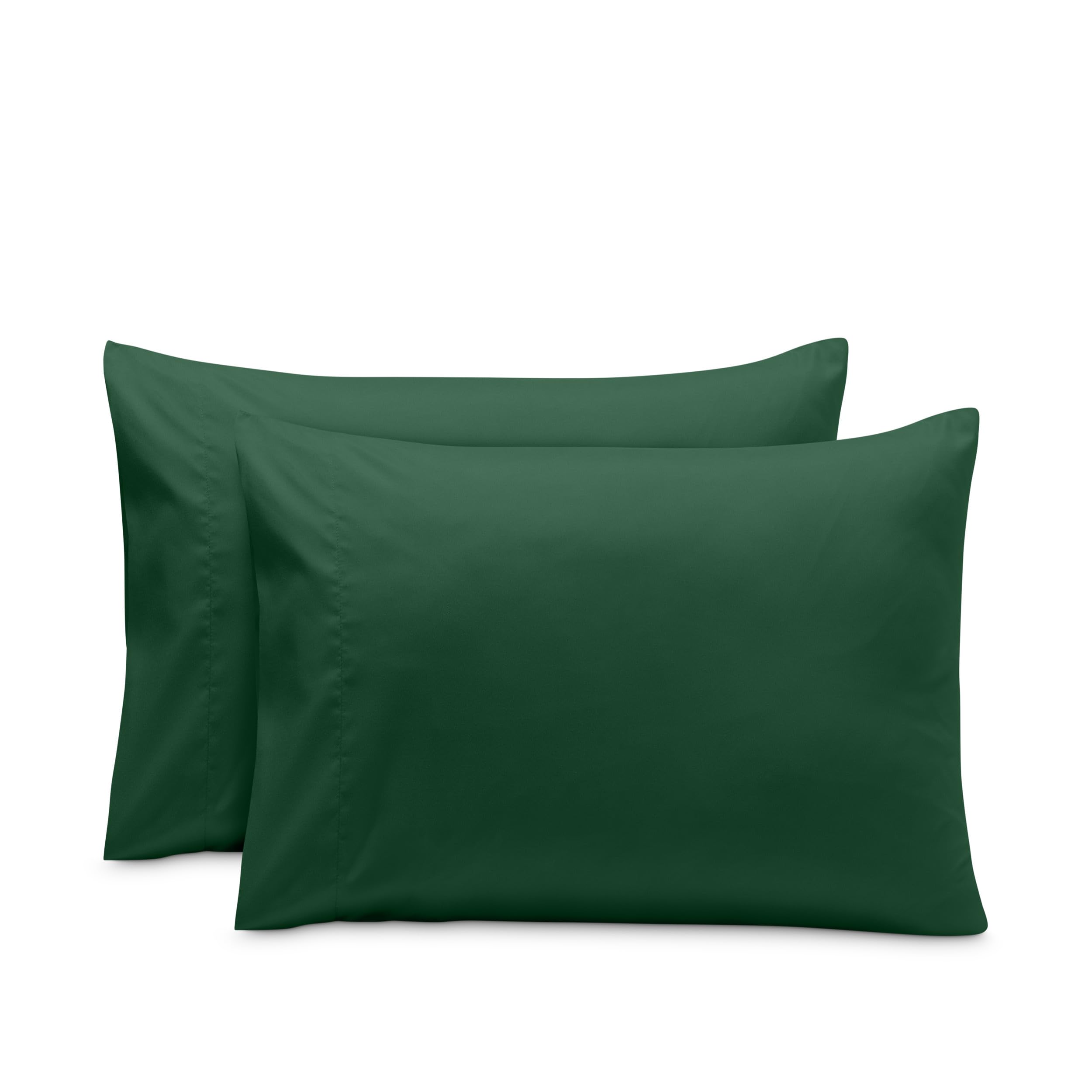 Ultra Soft Cooling Microfibre Pillowcase Set Forest Green 50x75cm 2 Pack