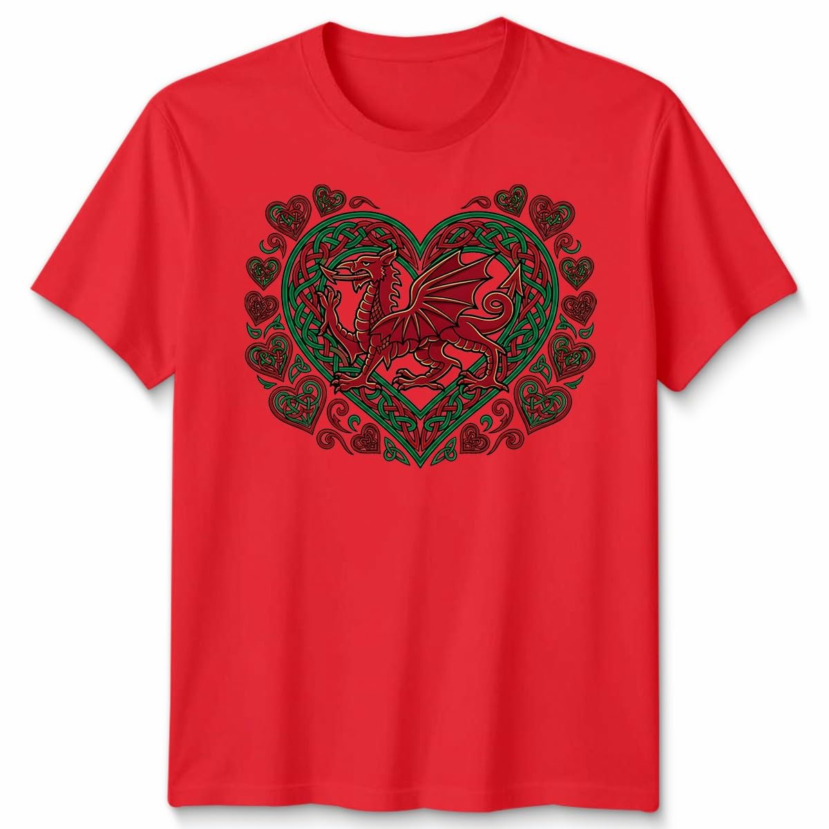 D&T St Davids Day Butterfly Welsh Flag Heart Rugby Top Mens Womens Apparel Wales National Holiday Graphic Shirt Unisex 3XL Red