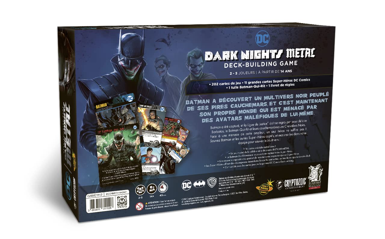 Don't Panic Games | DC Comics Deck-Building Game : Dark Nights Metal (Stand Alone) | Jeu de société | À partir de 14 Ans | 2-5 Joueurs | 45 Minutes