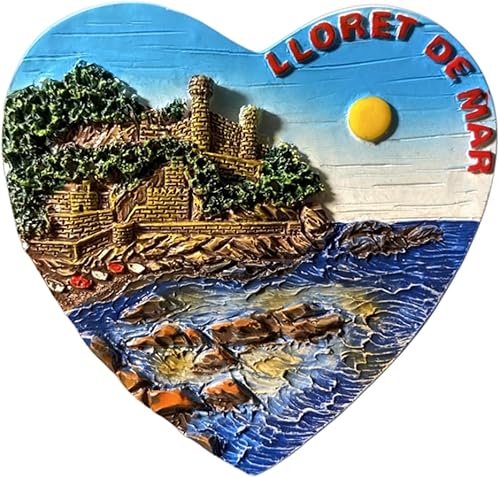 Lloret de Mar Costa Brava España Imán para Refrigerador de Viaje Recuerdo 3D Decoración Nevera Pegatina Magnética Colección Artesanía
