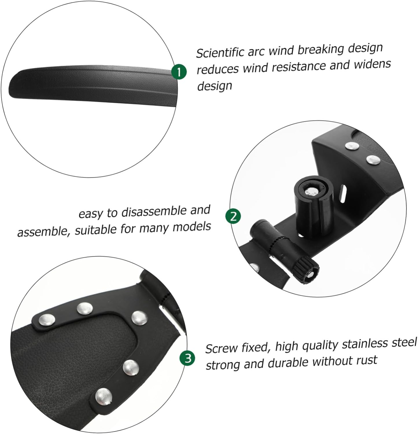 Toyvian 1set Mountain Bike Mud Guards Front and Rear Splash Protector for Lightweight and Easy to Install Mudguard