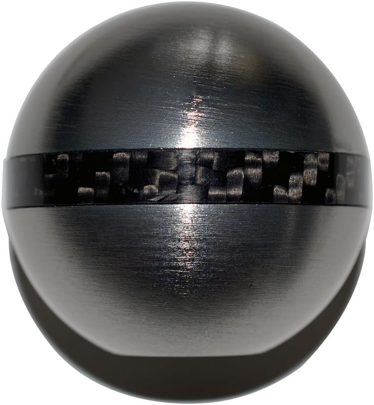 8x1.25MM GUNMETAL Grey Gray Silver ROUND Ball SHIFT KNOB with CARBON FIBER RING Billet Aluminum MANUAL AUTOMATIC Transmission Shift Stick Selector (Threaded – NO Adapters) for Toyota Landcruiser 4Runner Avalon Camry Hybrid Hybrid XLE LE SE FJ Cruiser Corolla S Highlander Matrix Wagon RAV4 Sport Limited Sequoia Platinum SR5 Sienna Mini Passenger Van Tacoma X-Runner Pre Runner Extended Cab Pickup Extended Cab Pickup Tundra (other cars with 8x1.25mm Thread)