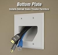 Vista 3 de DATA COMM Electronics 50-3332-WH-KIT - Kit organizador de cables de panel plano, placa de pared, oculta los cables de bajo voltaje detrás de TV