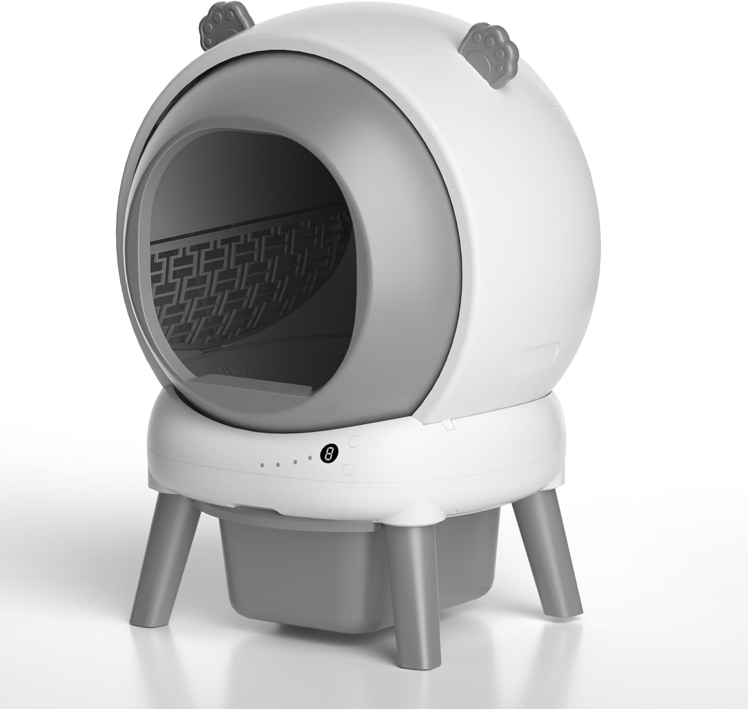 Self Cleaning Litter Box, Automatic Cat Litter Box with APP Control, Multiple Cats, Integrated Safety Protection with Open-Top Design