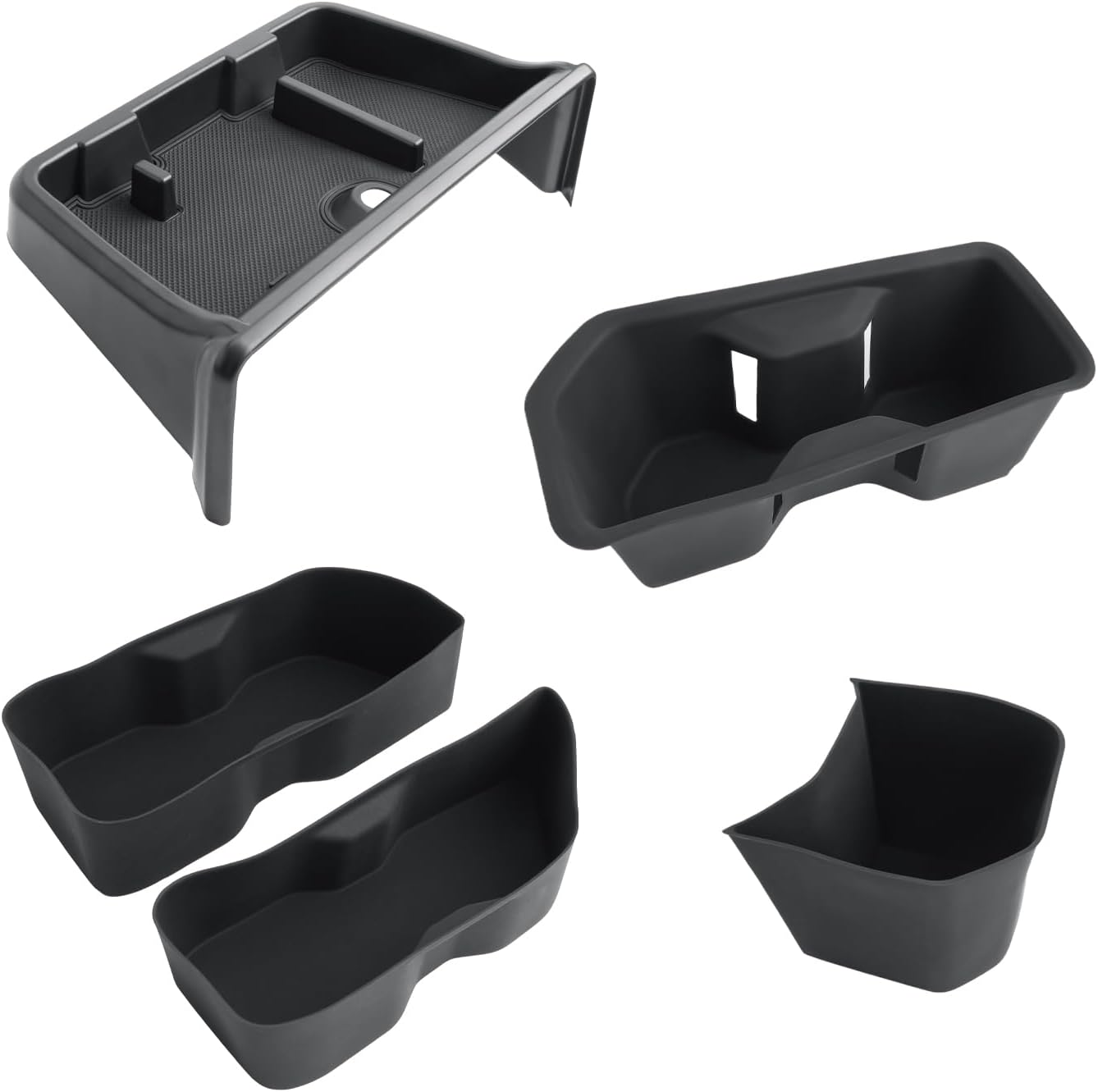 CDEFG 5PCS for 2024 2025 2026 Toyota Grand Highlander Center Console Dash Organizer 12.3-Inch Screen Storage Tray Cup Holders Door Pockets for 2025 2026 Grand Highlander Hybrid Accessories