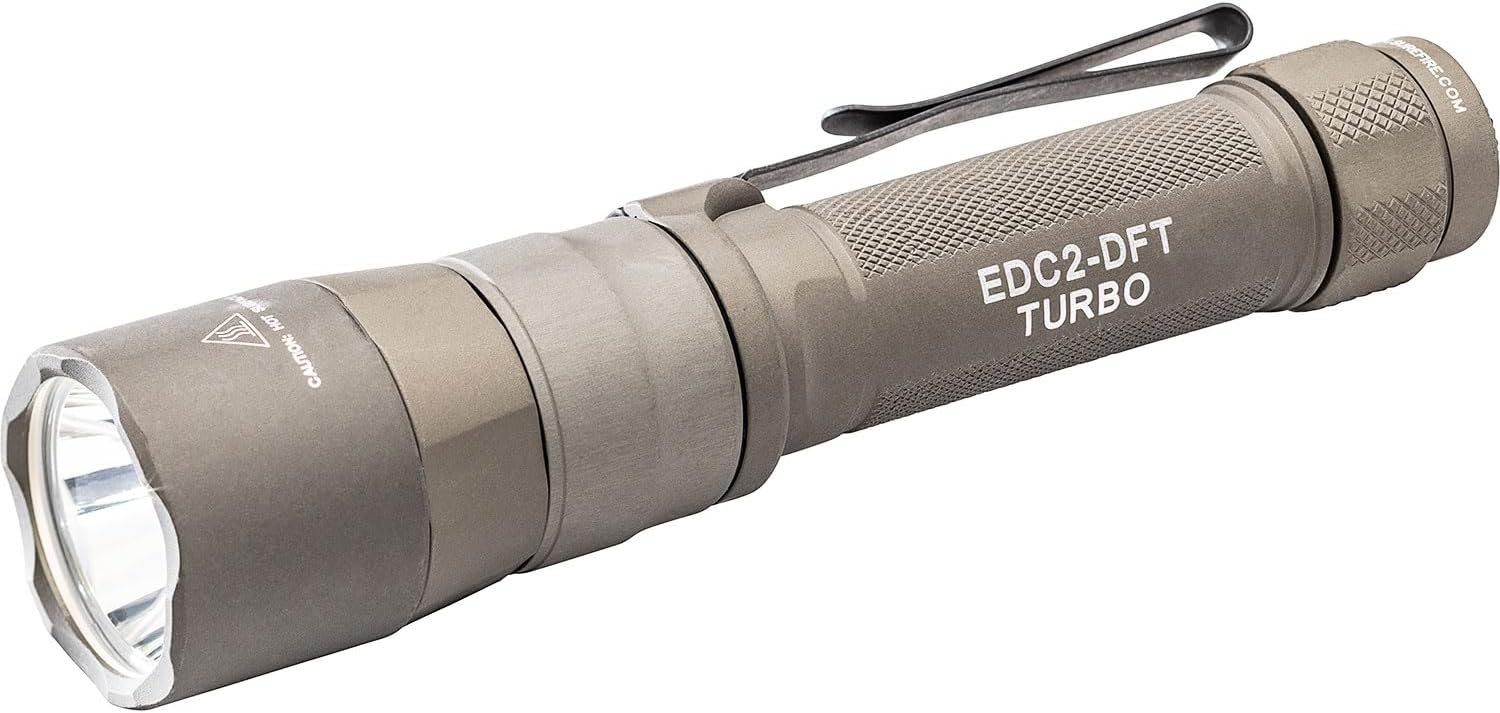 SureFire EDC2-DFT High-Candela Everyday Carry LED Flashlight, Gray