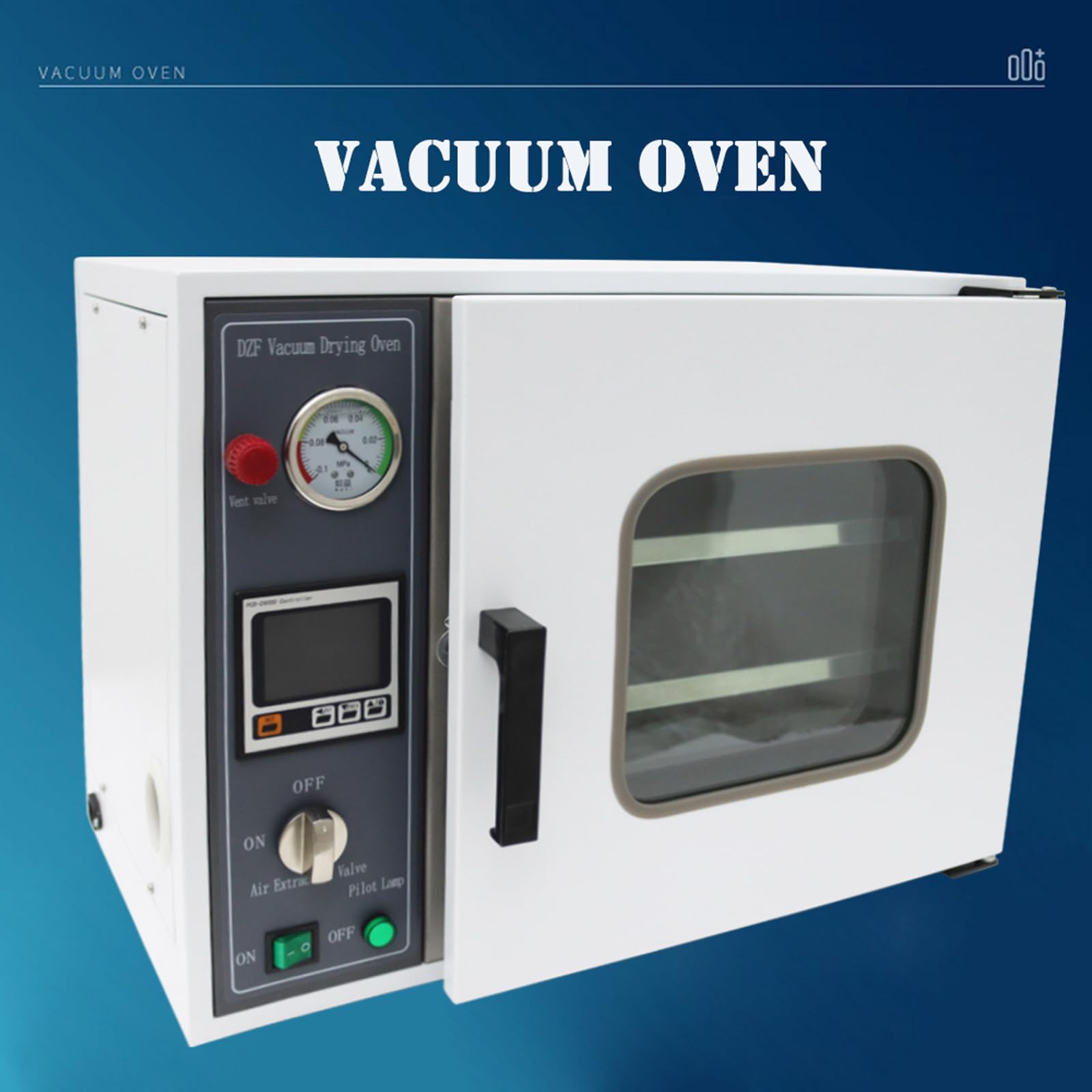 WYDDDARY 0.9 Cu Ft Digital Vacuum Drying Oven Temperature Control Vacuum Oven Digital Lab Oven with LCD Backlight Display 110V 600W White-Grey