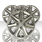 Upgrade Your Auto Set of Four 15' Silver Hubcap Wheel Covers for Honda Civic 2003-2005 (Push-on)