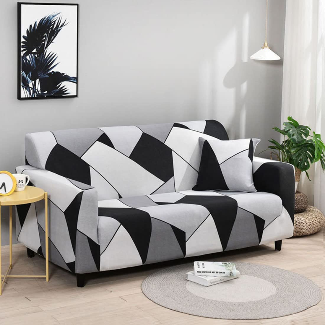 Housse de canapé élastique jacquard pour décoration d'intérieur