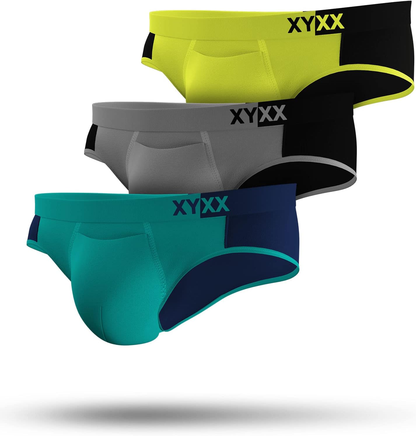 XYXX Men's Underwear Dualist IntelliSoft Modal Brief Pack of 3