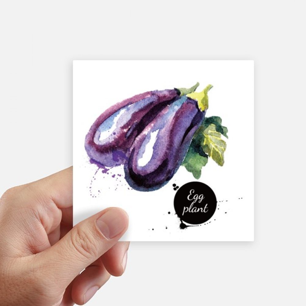Autocollant aubergine aquarelle pour personnaliser ordi et valise