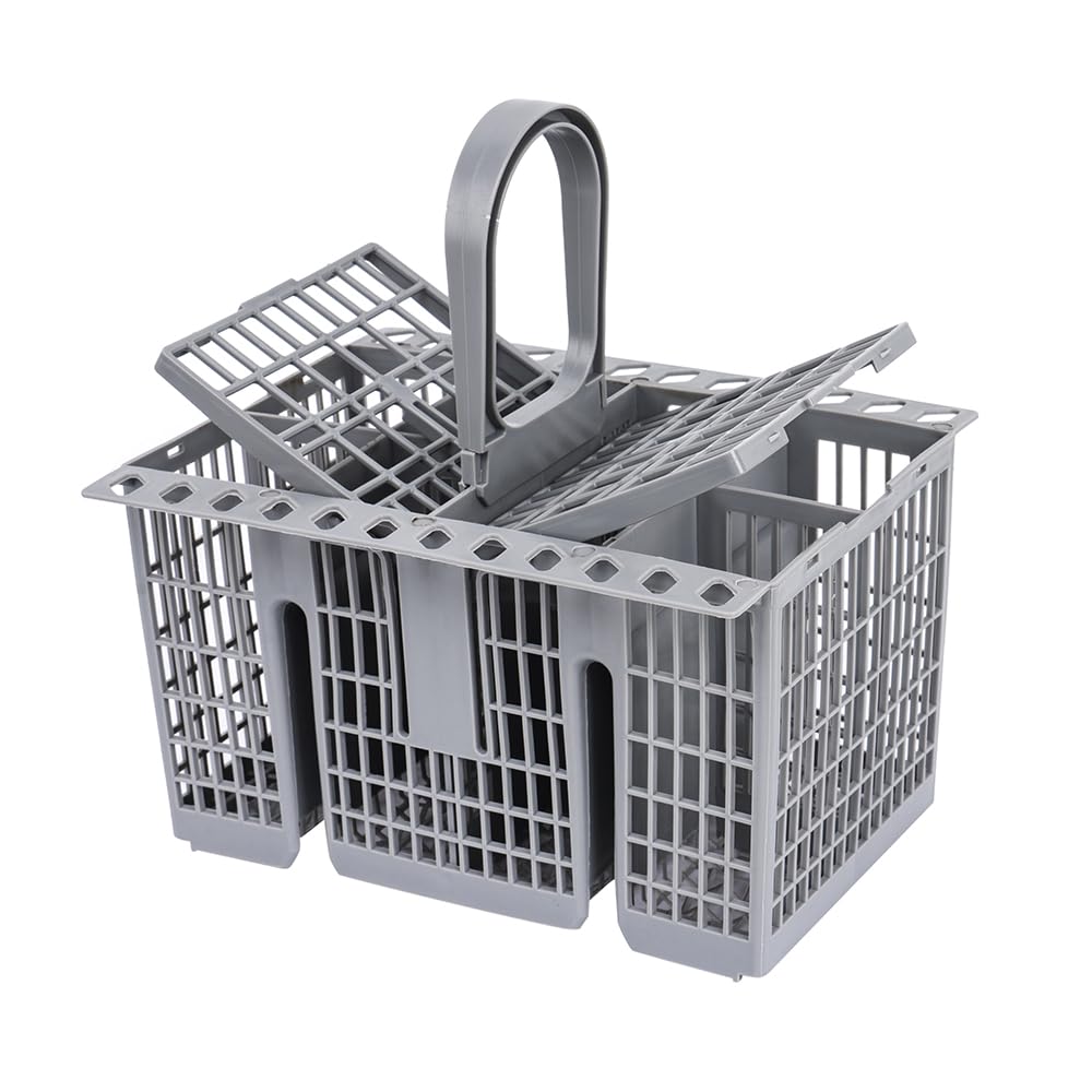 Cesta de repuesto Cubiertos Lavavajillas para Hotpoint 99673-8729, C00257140, C00386607 BF41, BF50B, BF50W,BLT64A (Gris)