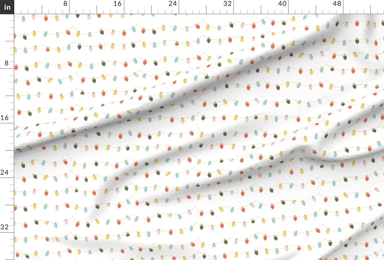 Spoonflower Fabric - Retro Lights Large Vintage Christmas Holiday Colorful Festive Printed on Minky Fabric by The Yard - Sewing Baby Blankets Quilt Backing Plush