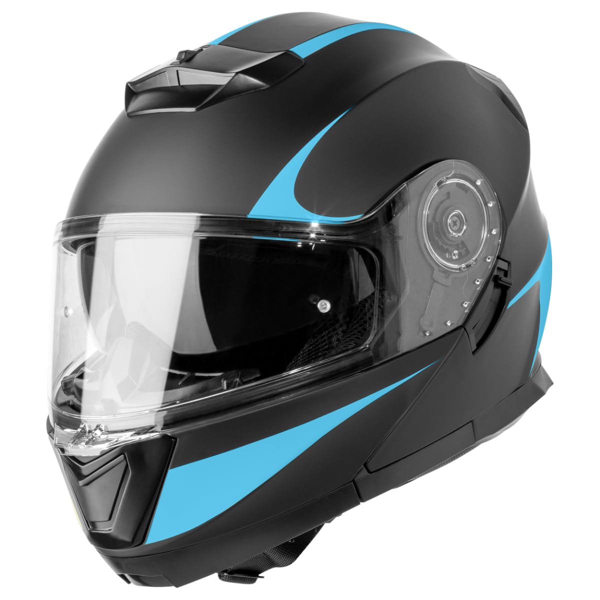 VINZ Busan Casque modulable avec visière Solaire | Homologué ECE 22.06 & Compatible PINLOCK | Casque de Moto intégral | Casque Moto modulable | Tailles XS-XXL