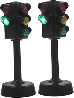 Toyvian 6 Peças Lâmpada De Sinalização De Trânsito Brinquedos De Carro De Brinquedo Sinal De Cruzamento De Ferrovia Sinal De Trânsito De Brinquedo De Posto De Gasolina Brinquedos De