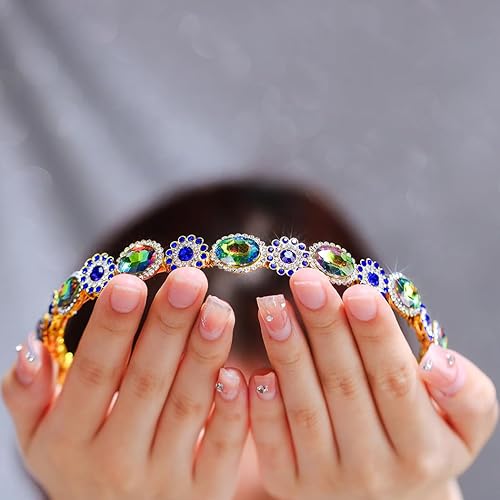 Miniatura 2 de Diadema de diamantes de imitación hecha a mano con cristales de girasol, vintage, banquete, boda, fecha, accesorios para el cabello para mujeres y