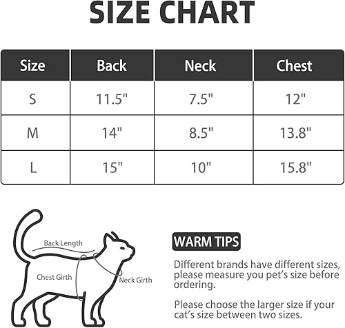 Miniatura 2 de PUPTECK Abrigo de invierno para gatos, ropa de punto suave y cálida para clima frío, para gatitos y perros pequeños en interiores y exteriores,