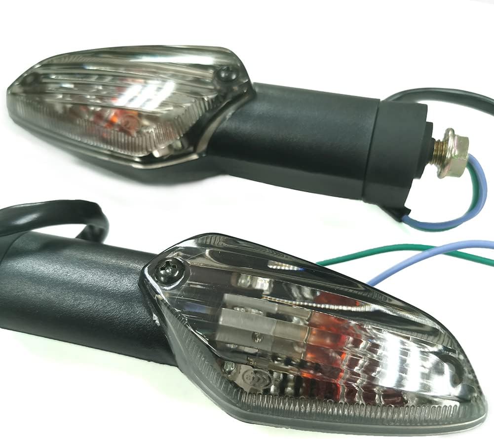 Smoke Motorcycle Front Or Rear Turn Signal Indicator Light Blinker Lamp Bulb Compatible With Honda CBR250R 2011-2013 CBR300R CB300F 2015-2019