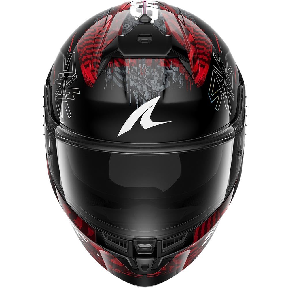 SHARK, Casco Moto Integrale SKWAL CUP SPEED-VIB Black Red Silver KRS, XS