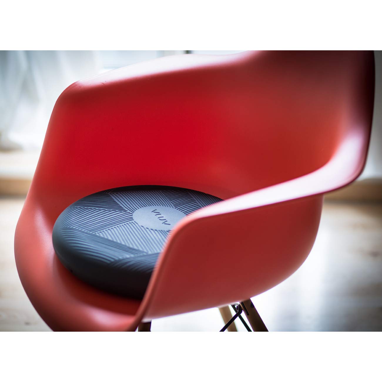 VLUV PED Lines PVC-Balancekissen 36cm in Anthracite