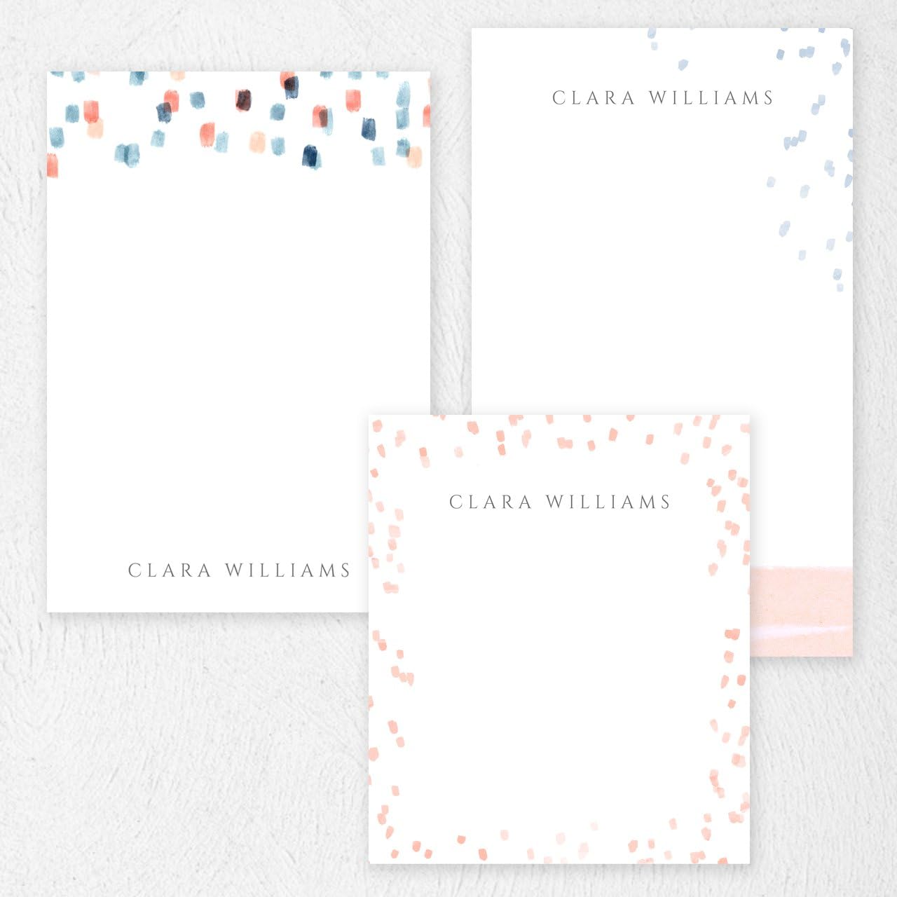 Canopy Street Personalized Photo Note Pad Set/DIY Upload Your Own Image Stationery / 50 Sheets Per Notepad / 3 Paper Pad Sizes/Made In The USA