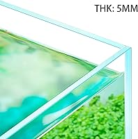 Vista 4 de LYPHARD AQUARIUMS Acuario sin borde de 9.5 galones, tanque de peces pequeño de vidrio ultra transparente bajo en hierro para Betta, 15.7 pulgadas