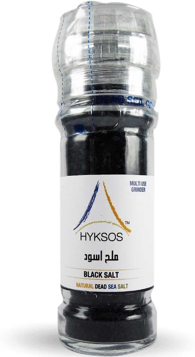 Hyksos Natural Black Salt 3.9 oz - Multi Use Grinder