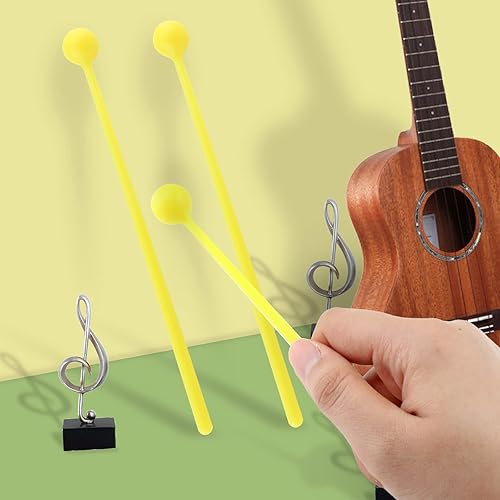 Miniatura 7 de 10 mazos de plástico, palos de percusión de 7.5 pulgadas de longitud para adultos, mazos de xilófono, instrumentos de percusión, mazo de campana