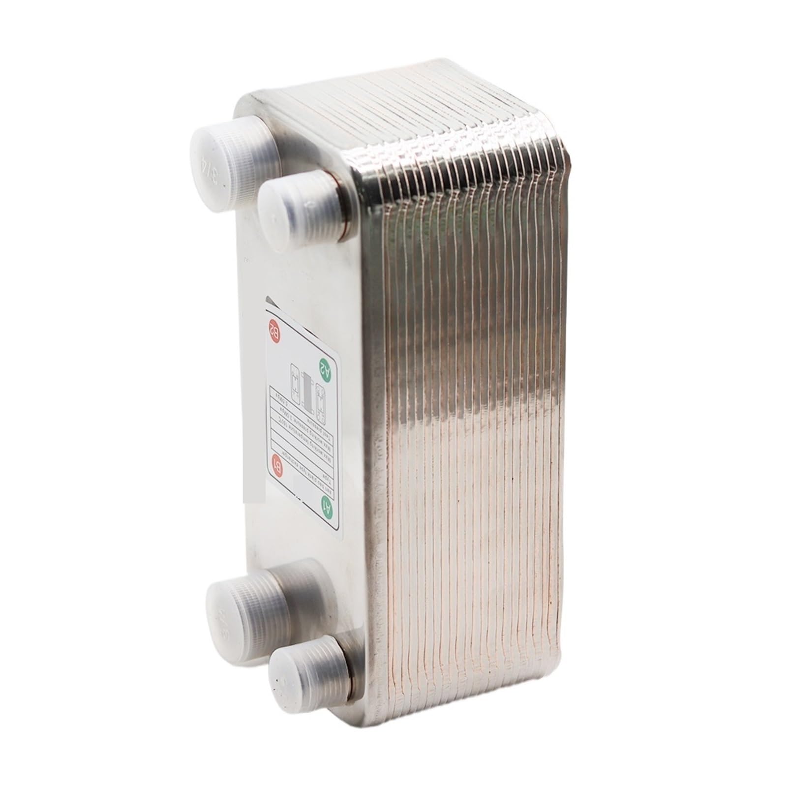 Heat Exchange 32 Plates Stainless Steel Heat Exchanger Brazed Plate Type Water Heater SUS304 For Hot Water Supply(Different Side)