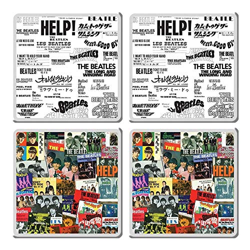 Vandor Beatles-Singles Collection-Ceramic Set of 4 Coaster Set, regular, multi