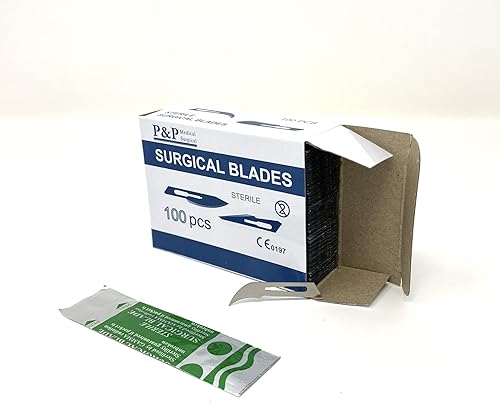 Miniatura 5 de P&P Medical Surgical - Cuchillas de bisturí quirúrgicas desechables, tamaño 12, acero al carbono de alta calidad, 2.1% 10xx envueltas