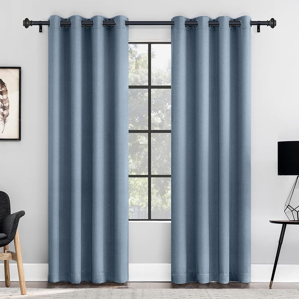 Gardinenstange 28 Bis 120 Zoll,Gardinenstange,Duschvorhangstange,Gardinenstange mit Endkappendesign,für Küche,Fenster,Fenster(Size:28-120in,Color:schwarz)
