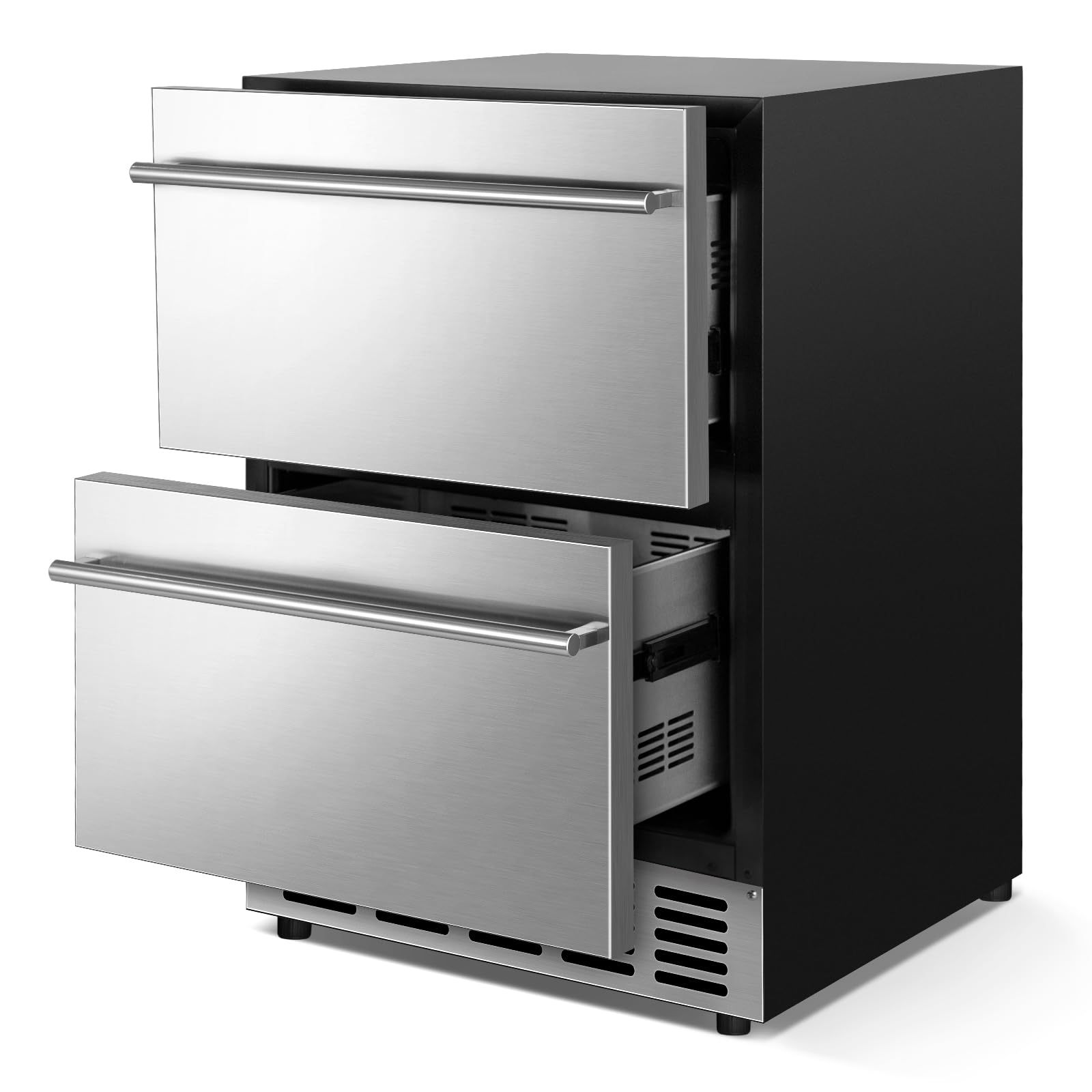 turephe Drawer Fridge Undercounter, Beverage Refrigerator 24 Inch Outdoor Stainless Steel with Temperature Control for Home, Outdoor Patio and Commercial Use on Fridge.com