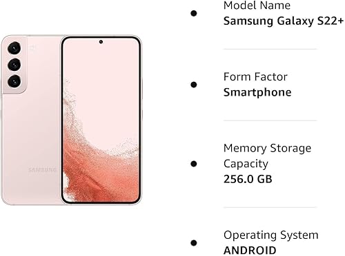 Miniatura 3 de SAMSUNG Galaxy S22+ Plus 256GB desbloqueado de fábrica SM-S906U1 oro rosa (renovado)