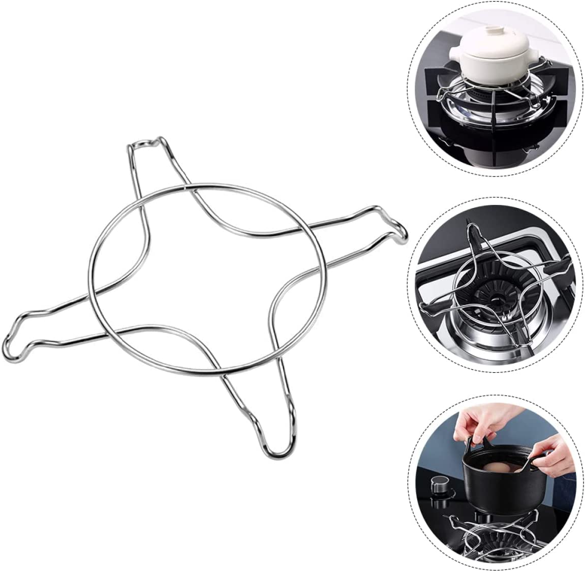 Eisen Wok Support Ring,Universal Herd Rack, Ser von 3 runden Dampfgarer-Rack-Zubehör Einmachständer Einmachständer for Heißwasser-Einkocher Ständer/Hochleistungsständer (Farbe: wie abgebildet x 2 Stüc