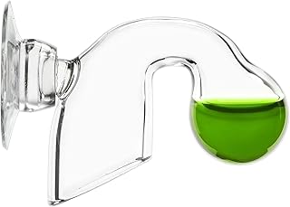 JARDLI Glass Nano CO2 Drop Checker with Solution for Planted Aquarium System - CO2 Concentration Monitor Set (Nano Drop Checker with Solution)