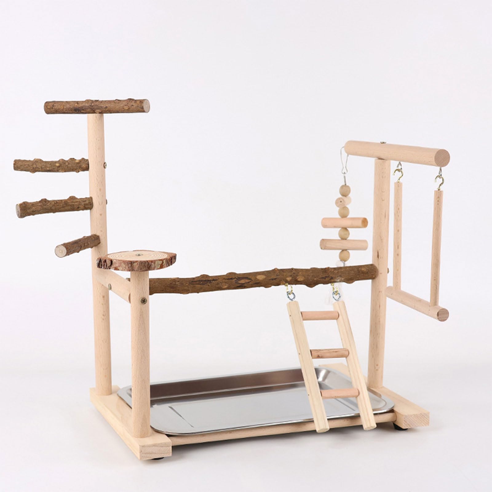 Wellensittiche Käfig Spielzeug Leiter Ständer Schaukel Set Papageien Schaukel Gym Spielzeug Brücke Kletterspielzeug für Sittiche Nymphensittiche