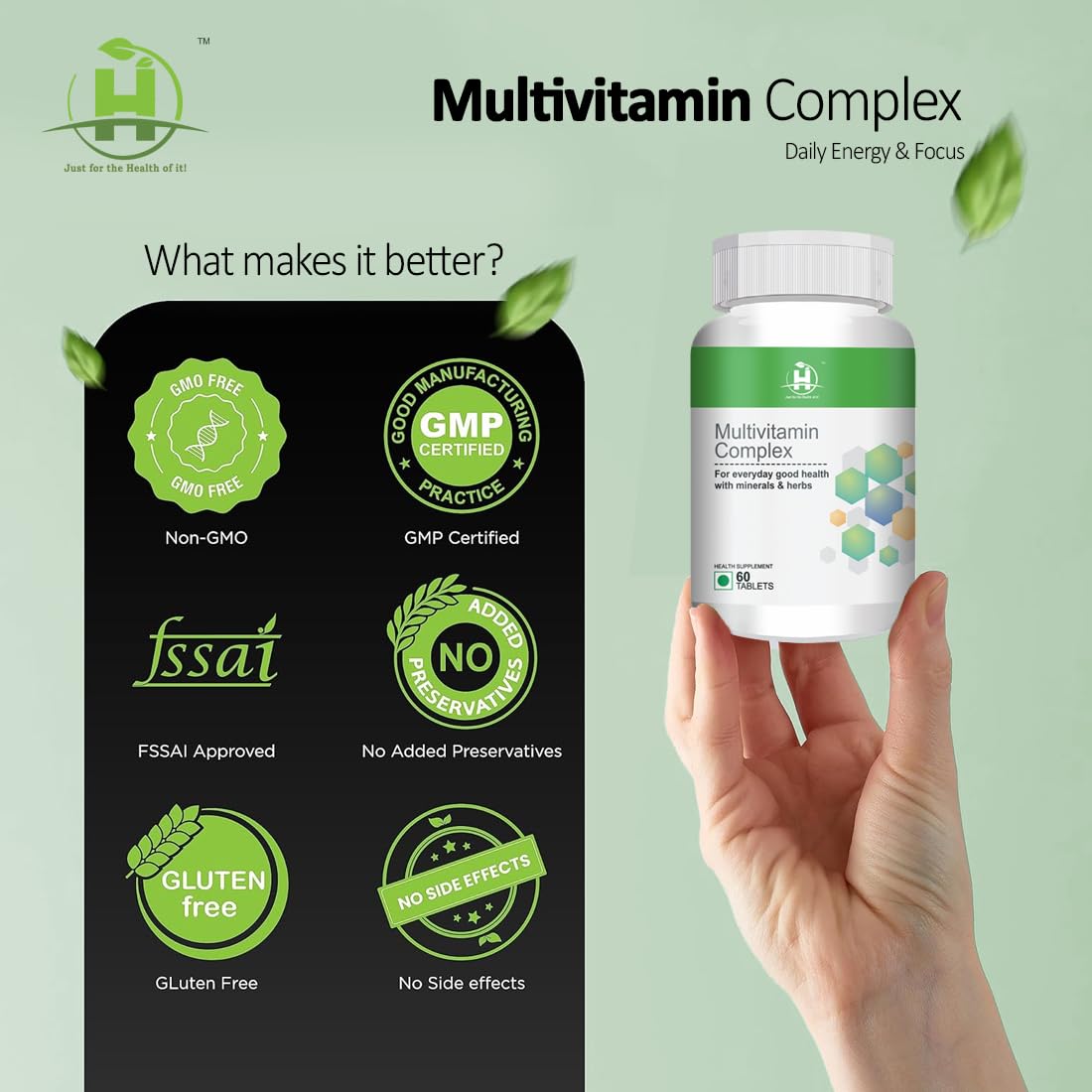 Healthy Nutrition Multivtamin Complex with Minerals For Men & Women For Everyday Health (60 Tablets) Healthy Nutrition Multivtamin Complex with Minerals For Men & Women For Everyday Health (60 Tablets)