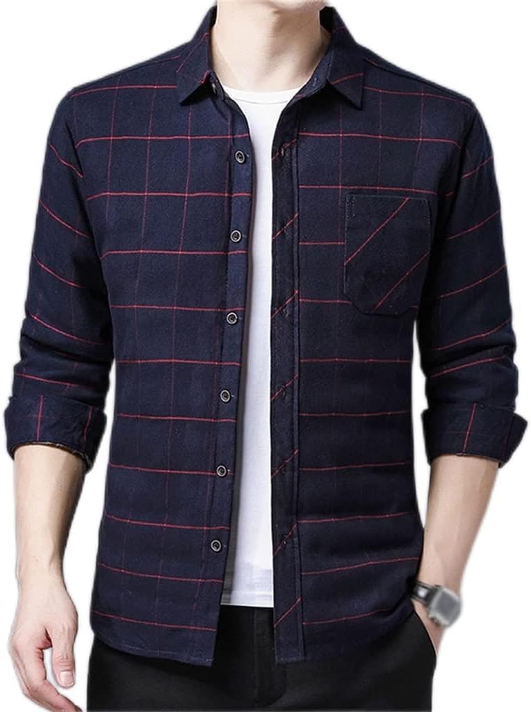 [君を愛してる] 暖かい ダックダウン ダウンシャツ メンズ 秋 冬 ダウン 厚手 中年 メンズ 長袖 シャツ カジュアル メンズ 