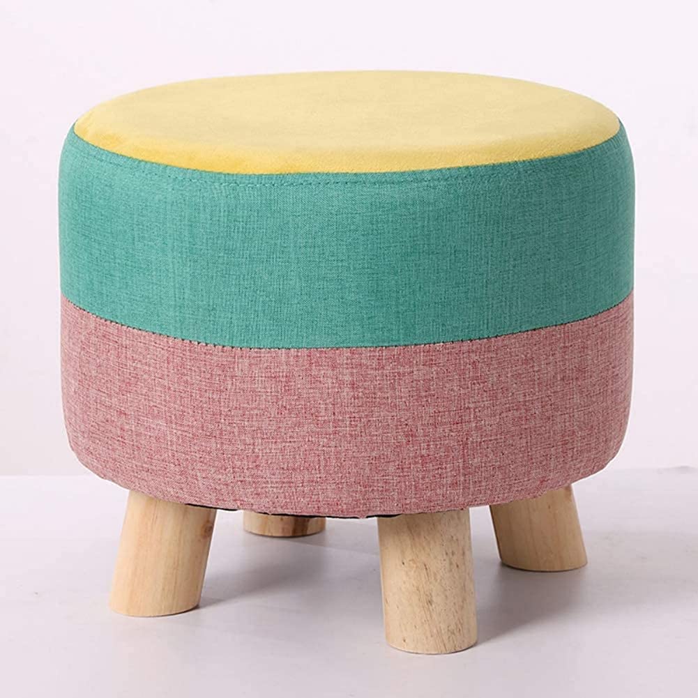 Repose-Pieds Ottoman en Bois pour Instants Lecture au Salon