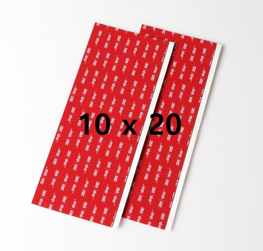3M-VHB-Klebepads extra stark - doppelseitiges Klebeband - 10x20 cm - 2 Stück - Kleben ohne Bohren - Klebestreifen für Duschregal, Armaturen, Spiegel, etc. | Bad, Küche, Auto, Boot,Yacht | wasserfest…