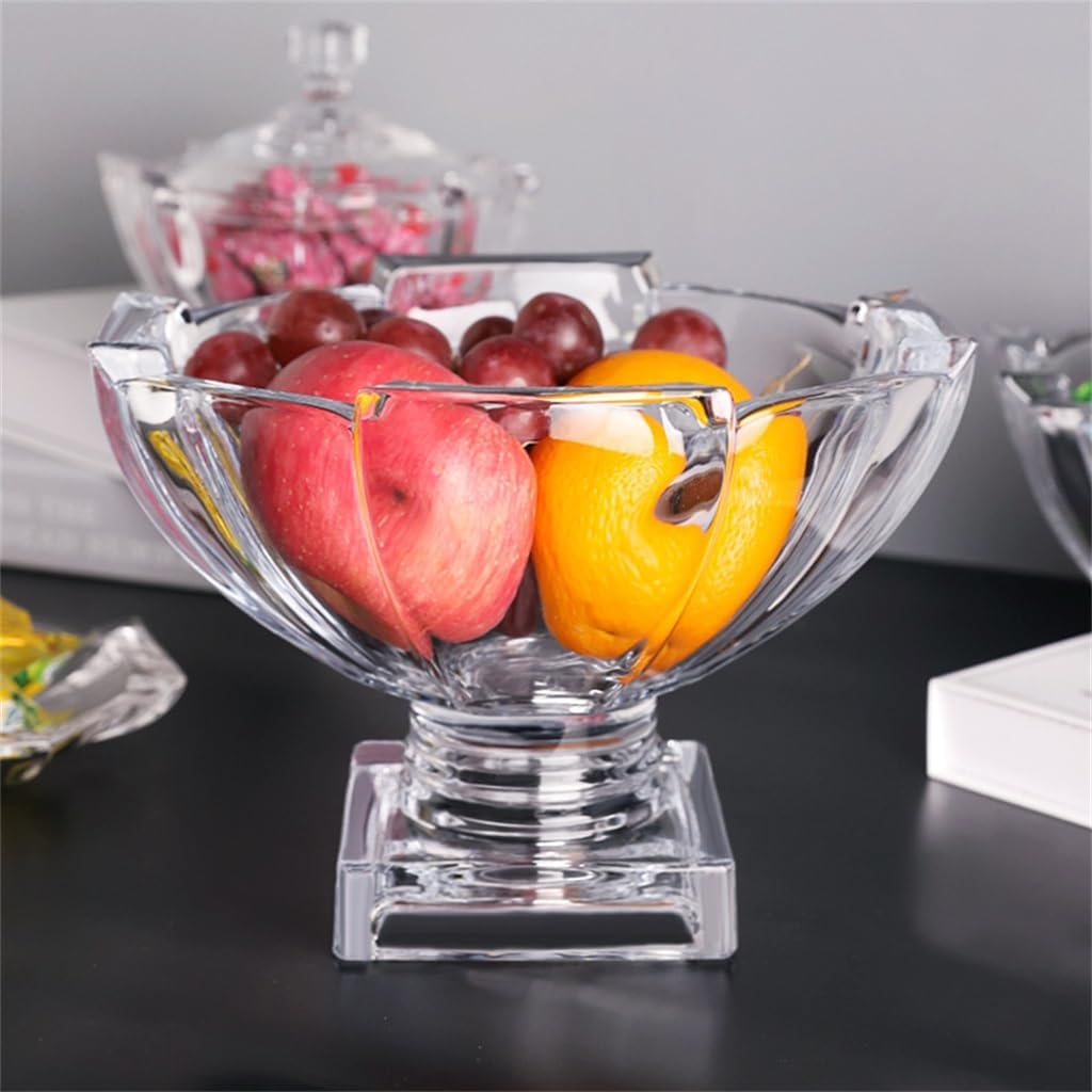 Household Living Room Coffee Table, Fruit Plate, Thickened Glass Bucket, Transparent Snack, Candy